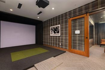 Golf simulator room